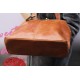 Maya Large Top Clip Tan Leather Handbag 